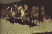 Frederic Remington Who Comes There (mk43) oil on canvas